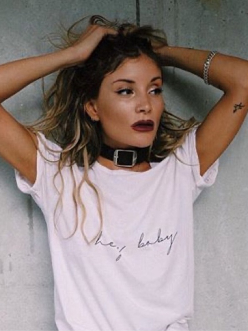 Rat & Boa Black Leather Buckle Choker